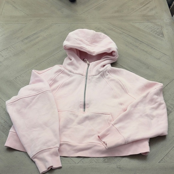 lululemon athletica Tops - Lululemon Scuba Pink Half-Zip Hoodie